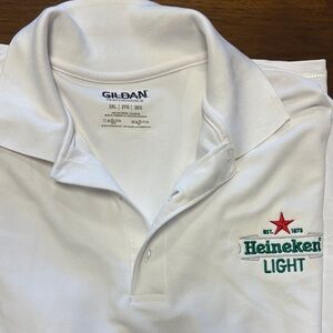 Men’s Golf Shirt 
Like new - never worn 
Embroidered Heineken logo